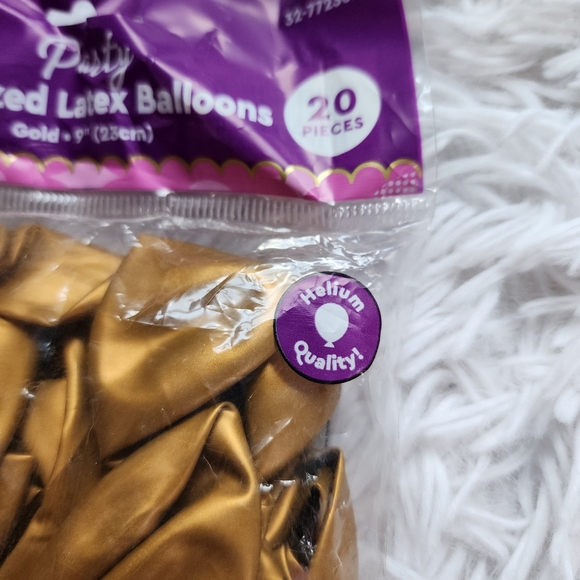 ♠️10/$10♠️ Gold Latex Balloons - 20 Ct - Picture 3 of 4